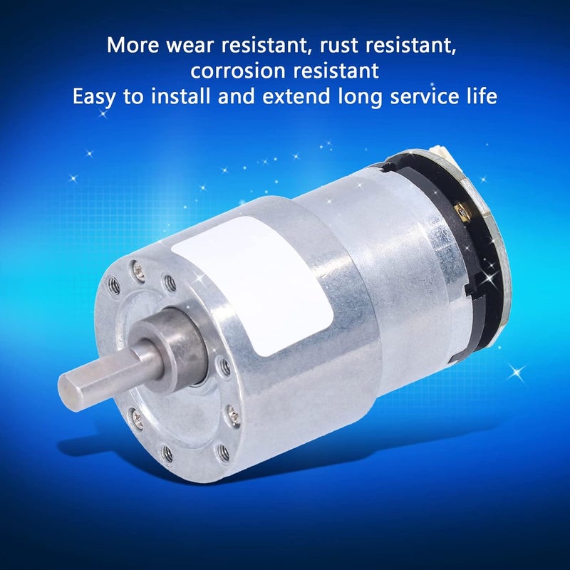 flexman JGB37‑520 DC12V Gear Motor, Strong Load Capacity Electric Micro Speed Reduction Geared Motor, Metal Gearbox with Encoder for Household Appliances, Automatic Money Counters (333RPM) - Image 2